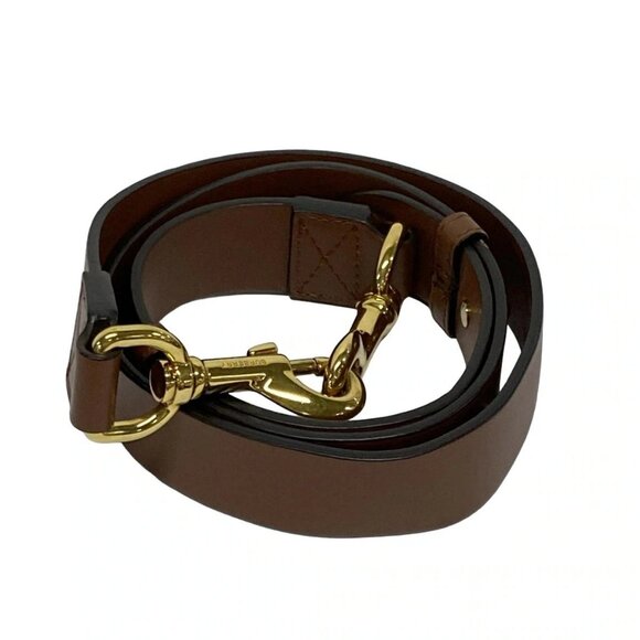 Auth BURBERRY LONDON ENGLAND Canvas Monogram Stripe Belt Tote Beige Dark Brown - Picture 5 of 16